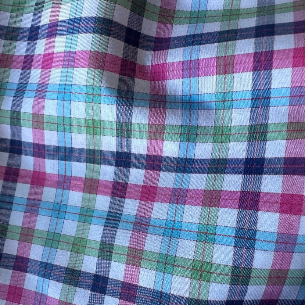 Peter Millar Vibrant Checkered Button Down Shirt - image 4